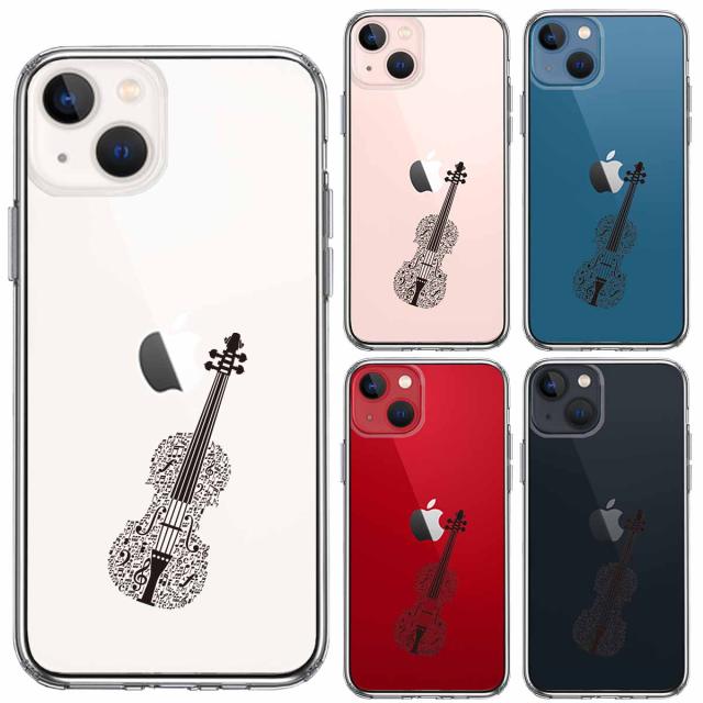 iPhone13 ケース クリア ヴァイオリン スマホケース 側面ソフト 背面ハード ハイブリッド 送料無料-1