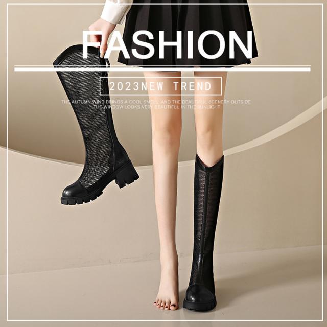 サマージョッキーブーツ メッシュブーツ夏 送料無料 即日発送-4