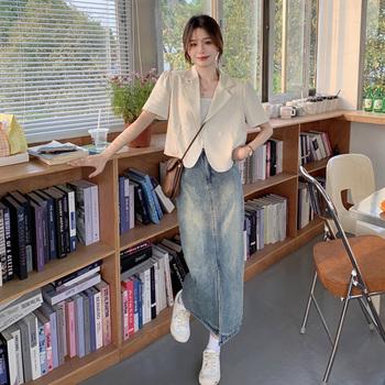 クロップド丈 半袖ジャケット レディース 送料無料 即日発送-4