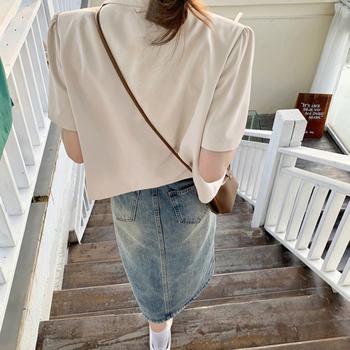 クロップド丈 半袖ジャケット レディース 送料無料 即日発送-5