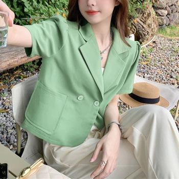 クロップド丈 半袖ジャケット レディース 送料無料 即日発送-8