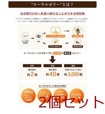 ローヤルゼリー+GABA 60粒入 2セット 送料無料-6