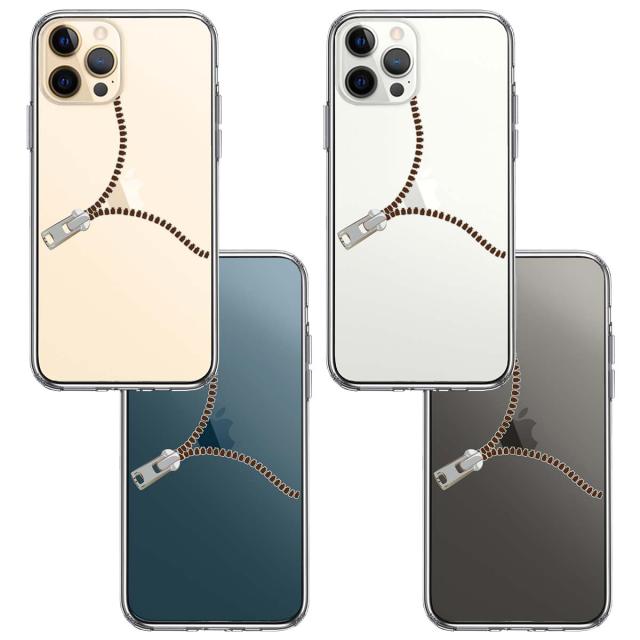 iPhone12Pro ケース クリア ジッパー スマホケース 側面ソフト 背面ハード ハイブリッド  送料無料-1