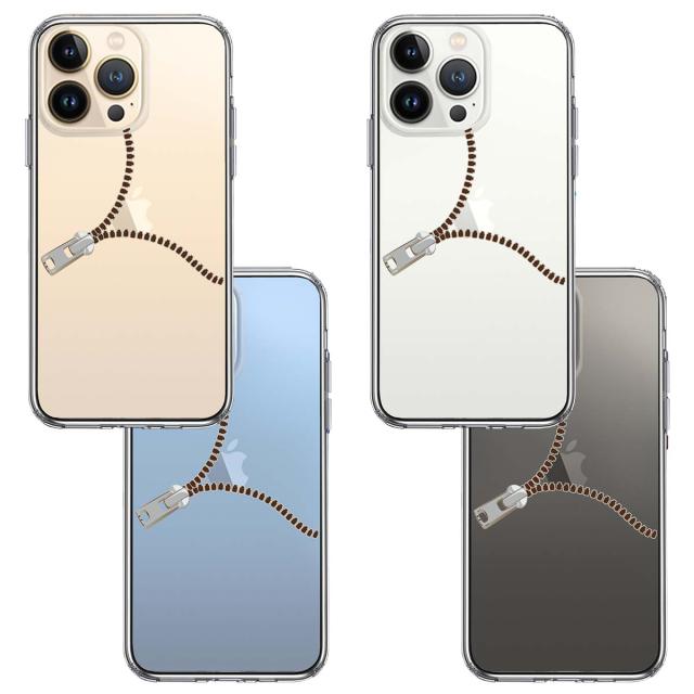 iPhone13Pro ケース クリア ジッパー スマホケース 側面ソフト 背面ハード ハイブリッド  送料無料-1