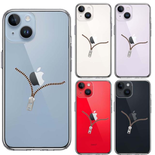 iPhone14 ケース クリア ジッパー スマホケース 側面ソフト 背面ハード ハイブリッド  送料無料-1