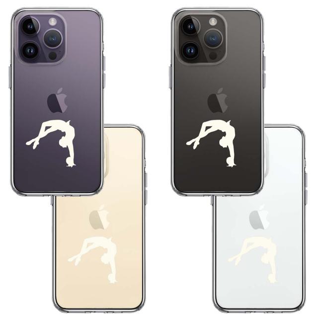 iPhone14Pro ケース クリア 新体操 ボール ホワイト スマホケース 側面ソフト 背面ハード ハイブリッド 送料無料-1