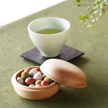 栃 マカロン型蓋付小鉢 送料無料-3