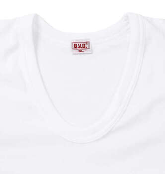 大きいサイズ B.V.D. U首半袖Tシャツ 3L 4L ラッピング可 送料無料 即日発送-1