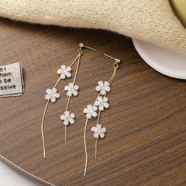 揺れる チェーンピアス 花びらイヤリング 送料無料 即日発送-7