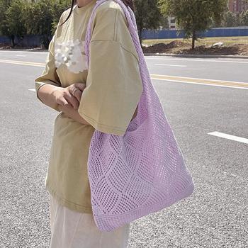 ニットバッグ 編み込み トートバッグ 送料無料 即日発送-9