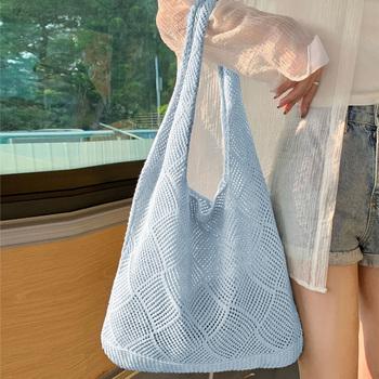 ニットバッグ 編み込み トートバッグ 送料無料 即日発送-7