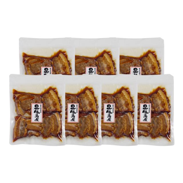 鹿児島県産黒豚使用 豚角煮 190g 固形量150g 個包装 ×7 ギフト対応可 送料無料-1