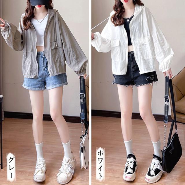 軽アウター レディース 薄手ブルゾン 夏 送料無料 即日発送-1