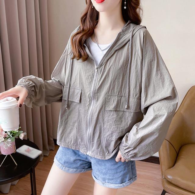 軽アウター レディース 薄手ブルゾン 夏 送料無料 即日発送-4