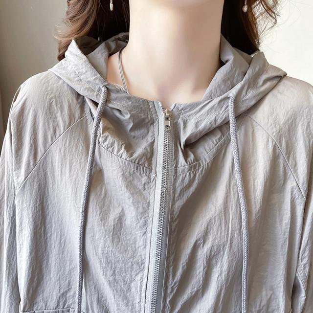 軽アウター レディース 薄手ブルゾン 夏 送料無料 即日発送-6