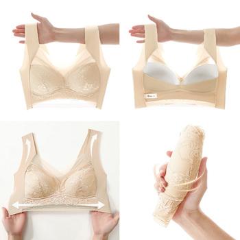 ノンワイヤーブラ 脇高 レースブラトップ 送料無料 即日発送-2