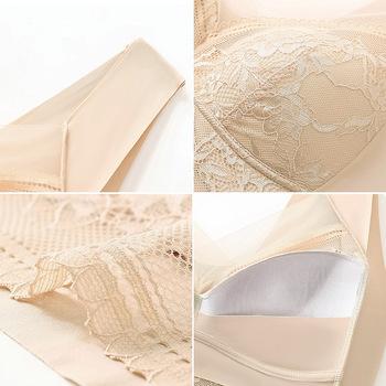 ノンワイヤーブラ 脇高 レースブラトップ 送料無料 即日発送-3
