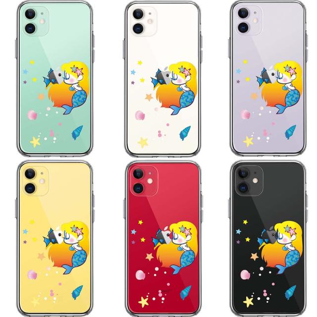 iPhone11 ケース クリア Young mermaid 3 人魚姫 マーメイド アリエル スマホケース 側面ソフト 背面ハード ハイブリッド  送料無料-1