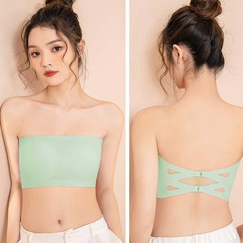 無地 シームレスチューブトップブラ 送料無料 即日発送-5