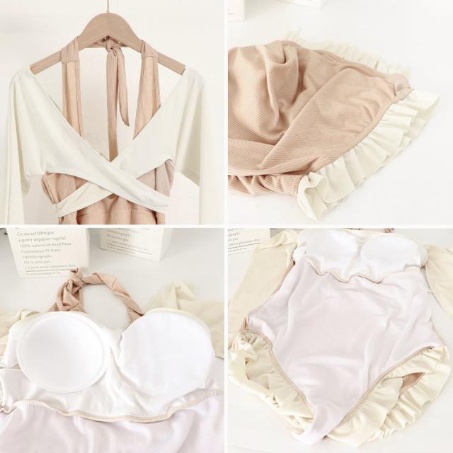 ホルターネックワンピース水着 レディース 送料無料 即日発送-3