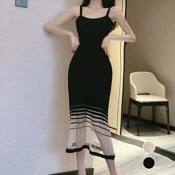 キャミニットワンピース レディース 夏 送料無料 即日発送-0