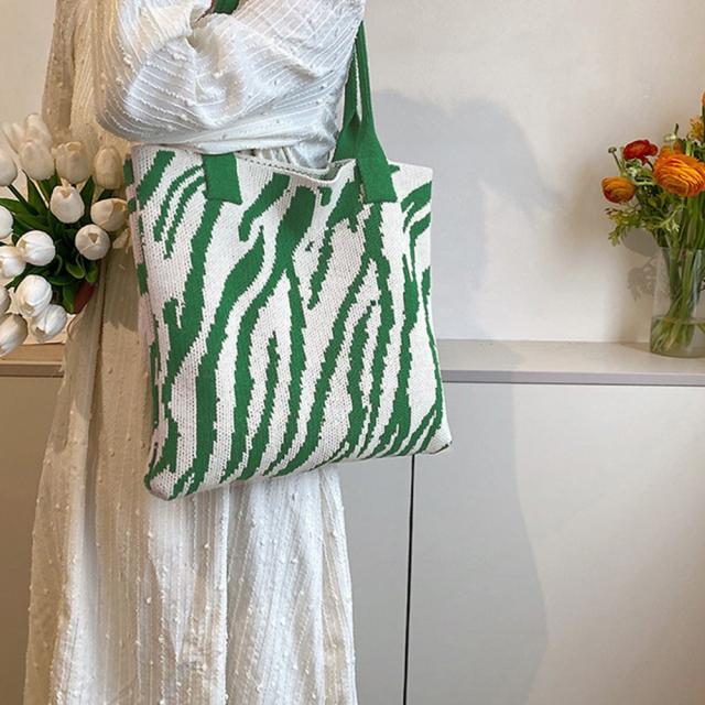 ニットバッグ トートバッグ 大容量かばん 送料無料 即日発送-7