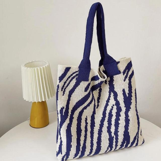 ニットバッグ トートバッグ 大容量かばん 送料無料 即日発送-8