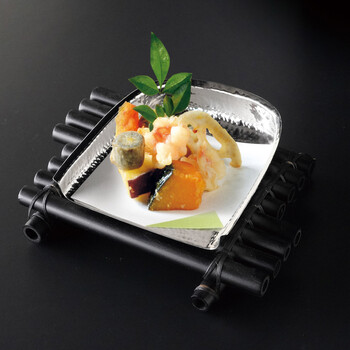 ステンレス槌目 箕皿大 送料無料-1