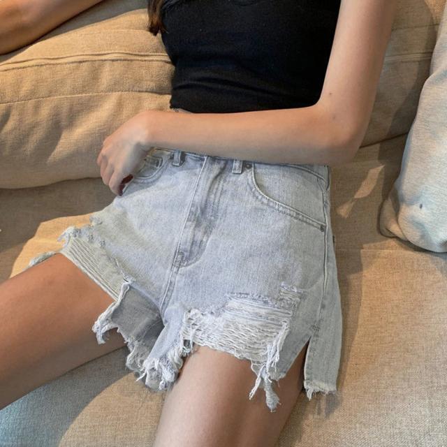 デニムショートパンツ ダメージレディース 送料無料 即日発送-9