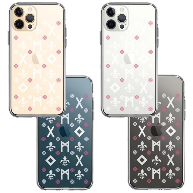 iPhone12Pro ケース クリア ルーン 文字 ピンク スマホケース 側面ソフト 背面ハード ハイブリッド  送料無料-1