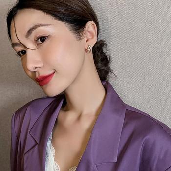 C型 スタッドピアス 上品 小ぶりピアス 送料無料 即日発送-3