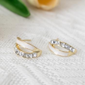 C型 スタッドピアス 上品 小ぶりピアス 送料無料 即日発送-8