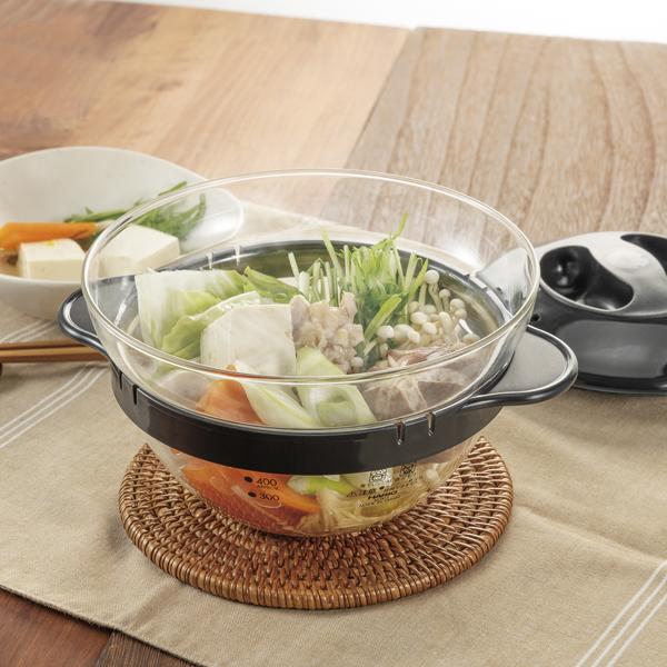 ガラスのレンジおかず鍋 2個セット 送料無料 即日発送-1