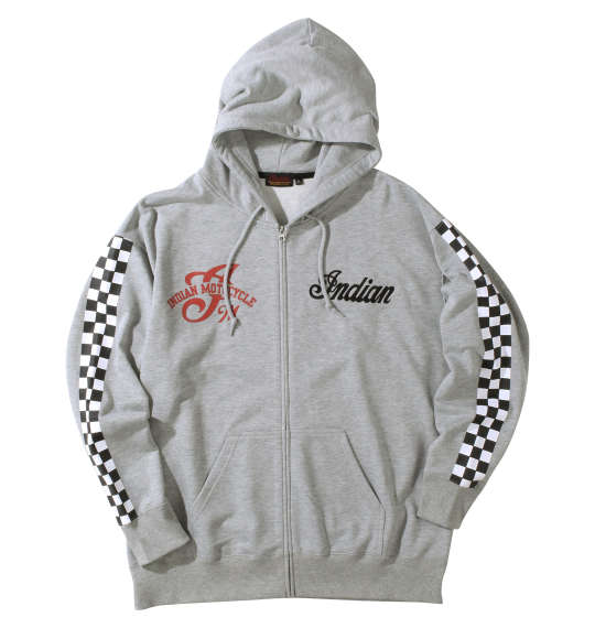 大きいサイズ INDIAN MOTOCYCLE 裏毛刺繍＆プリントフルジップパーカー 3L 4L 5L 6L MC833461-01357 ラッピング可 送料無料 即日発送-1