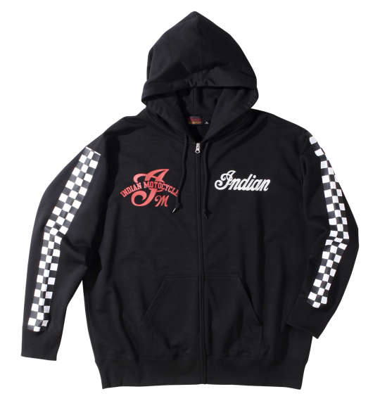 大きいサイズ INDIAN MOTOCYCLE 裏毛刺繍&プリントフルジップパーカー 3L 4L 5L 6L MC833462-01358 ラッピング可 送料無料 即日発送-1