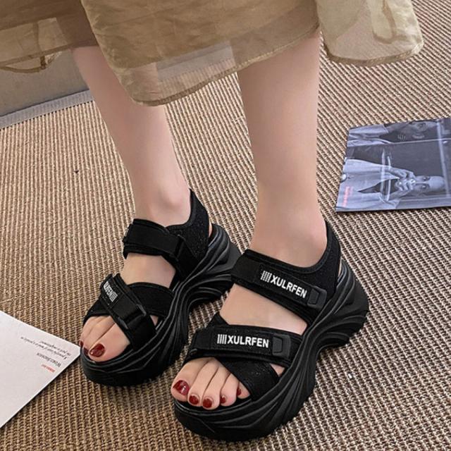 スポーツサンダル 厚底サンダルレディース 送料無料 即日発送-4