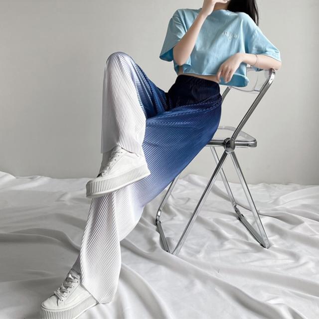 ワイドパンツ グラデーションパンツ 送料無料 即日発送-8