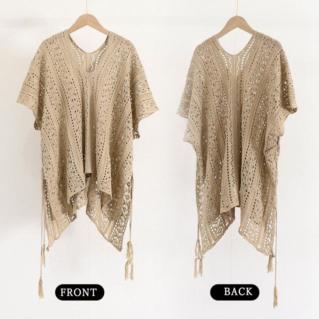 メッシュニット 透かし編み サマーニット 送料無料 即日発送-2