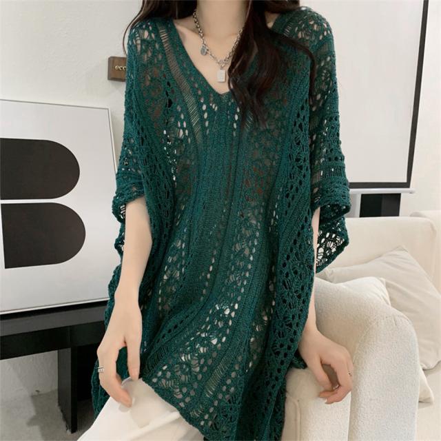 メッシュニット 透かし編み サマーニット 送料無料 即日発送-8