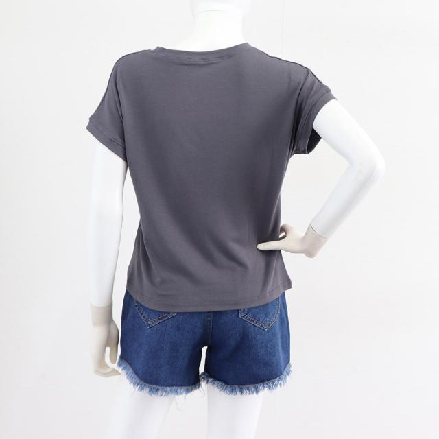 フレンチスリーブ 半袖 Tシャツ 送料無料 即日発送-8