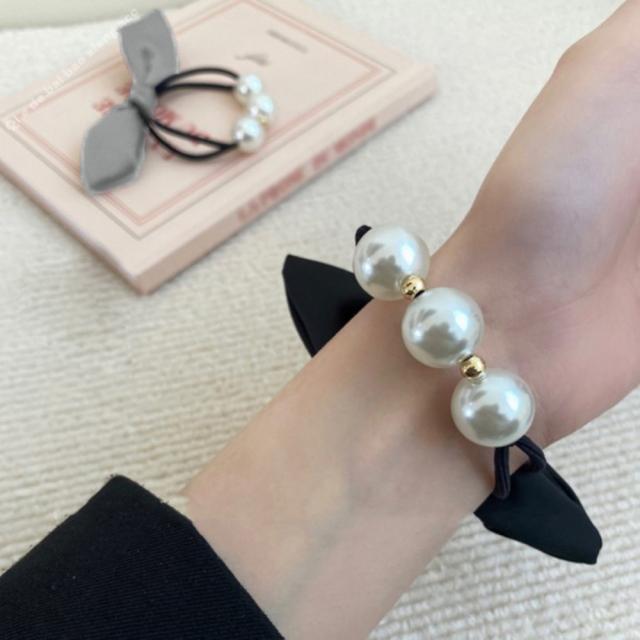 ヘアゴム パール リボン 髪ゴム 送料無料 即日発送-4