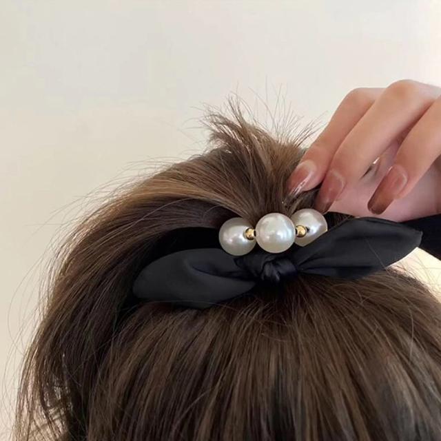 ヘアゴム パール リボン 髪ゴム 送料無料 即日発送-6