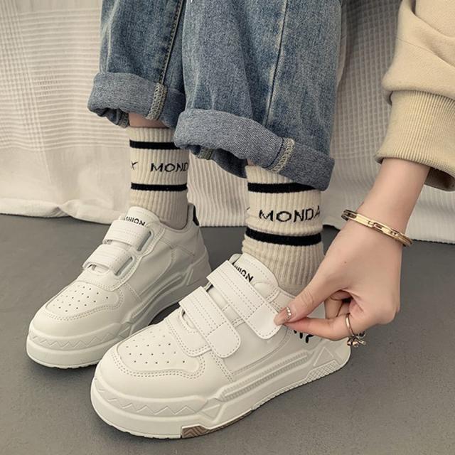 スニーカー 厚底スニーカー ベルクロ レディース美脚 送料無料 即日発送-9