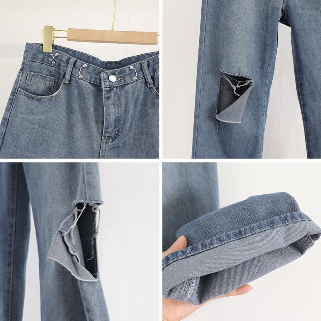 デニムパンツ ダメージ ジーンズ 春夏秋 送料無料 即日発送-3