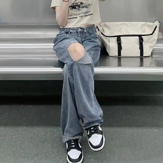 デニムパンツ ダメージ ジーンズ 春夏秋 送料無料 即日発送-6