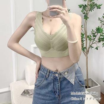 シームレスブラジャー脇高ハーフトップブラ 送料無料 即日発送-8