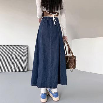 デニムスカート ロングスカート Aライン 送料無料 即日発送-5