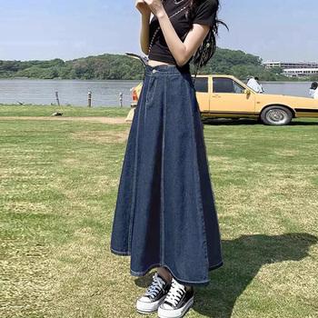 デニムスカート ロングスカート Aライン 送料無料 即日発送-6
