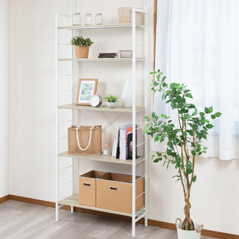 つっぱりラック アクシス　壁面収納　ウォールラック　収納棚　木製　木目　おしゃれ 送料無料-2