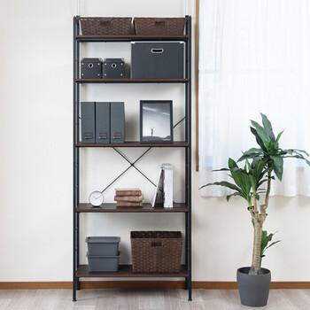 つっぱりラック アクシス　壁面収納　ウォールラック　収納棚　木製　木目　おしゃれ 送料無料-5